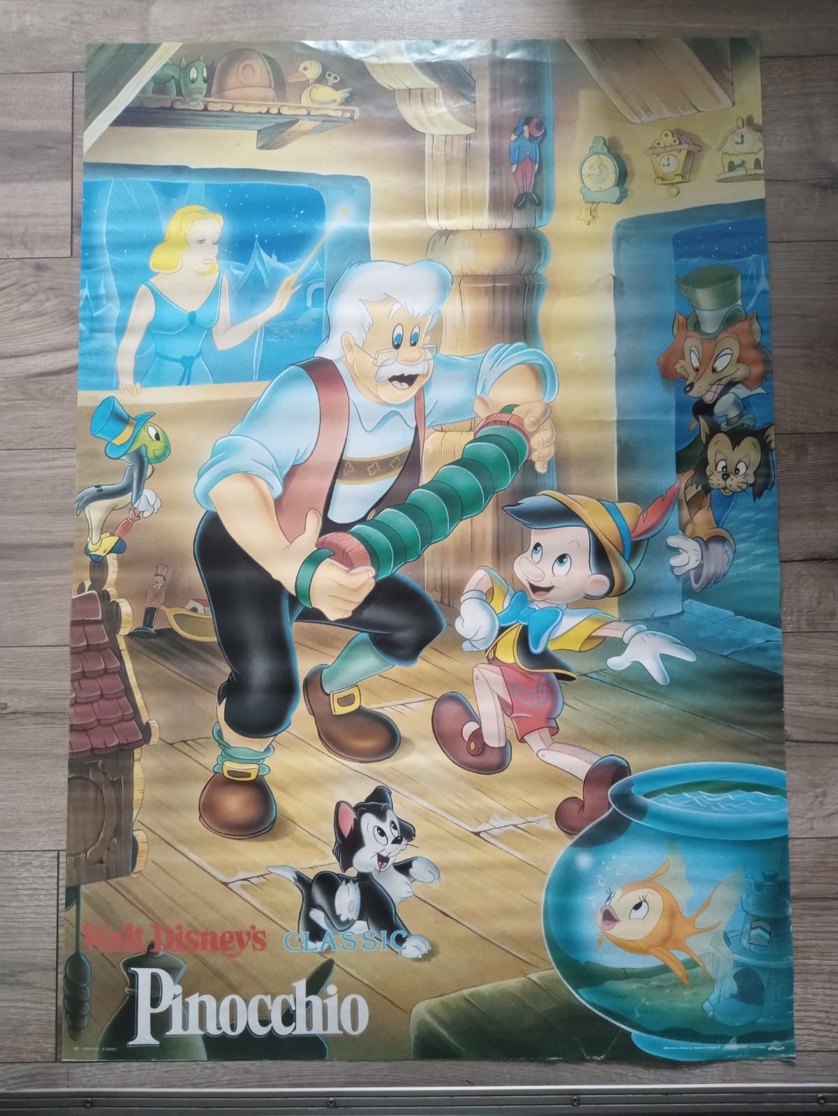 Plakat Pinokio Watl Disney 1995r.  68cm x 99cm