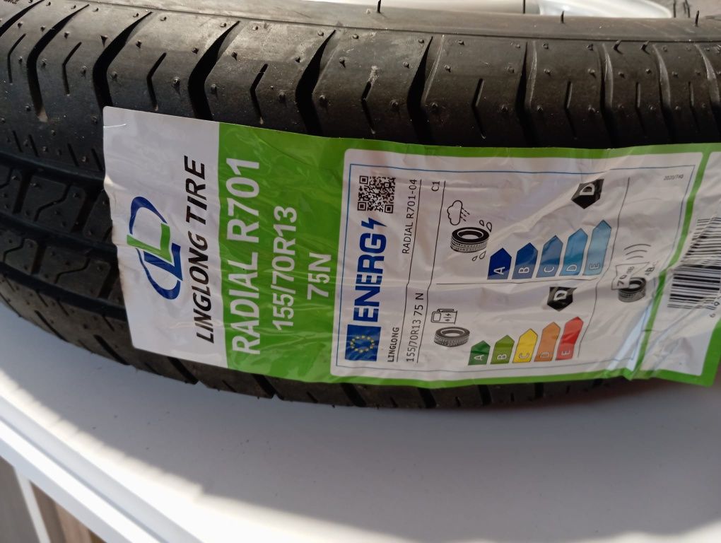 Opony i felgi do przyczepy 155/70 R13 komplet 2 sztuki