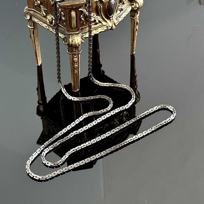 Srebrny łańcuch Art Deco z ok. 1920 roku, wykonany z srebra próby 835