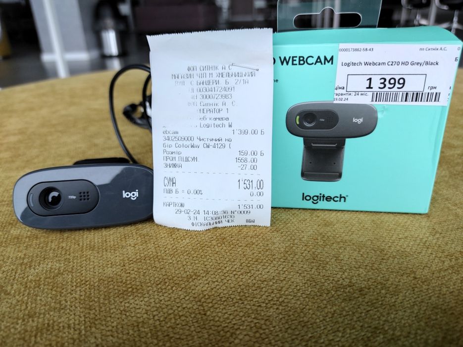 Веб-камера Logitech WebCam C270 HD