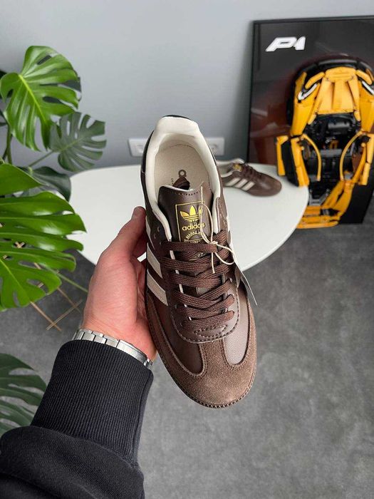 Кросівки Adidas Samba OG Dark Brown Beige Gum premium