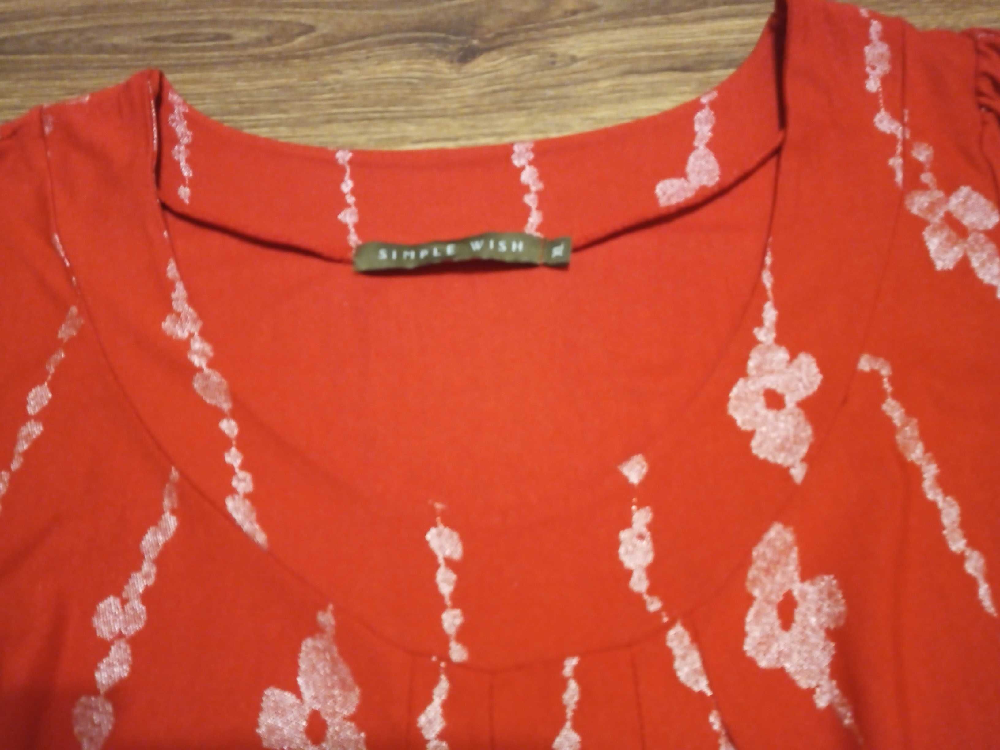 Czerwona sukienka Simple Wish, rozmiar XL