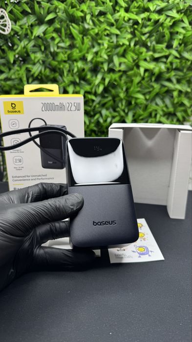 Оригінальний павербанк Базеус Baseus bipow 2 Pro з вбудованим кабелем