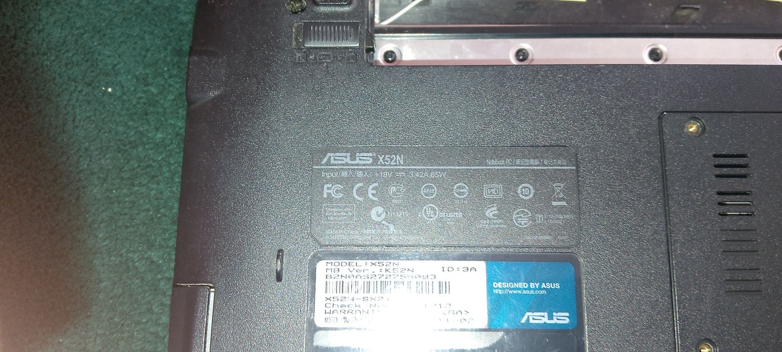 Продам ноутбук asus x52n