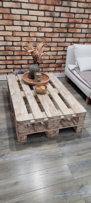 Stolik kawowy szklany drewniany