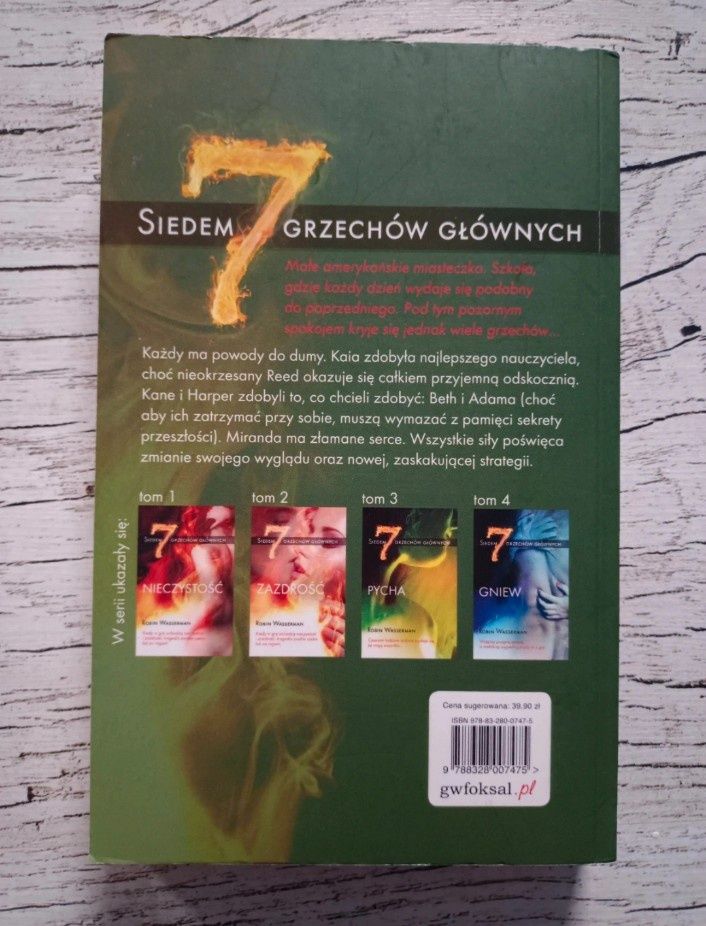 Książka Pycha Siedem Grzechów Głównych Robin Wasserman