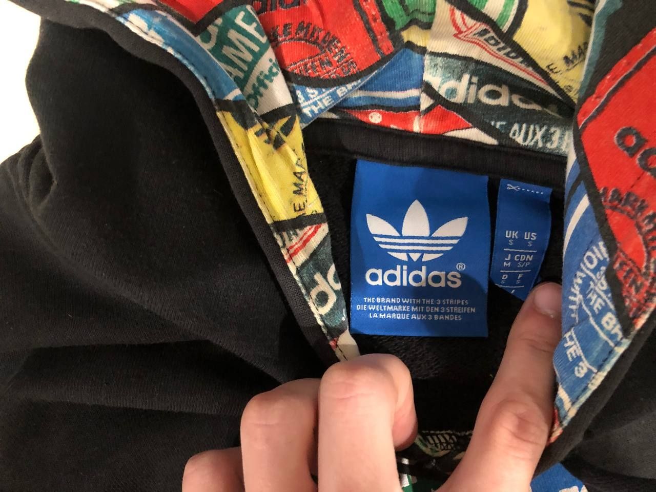 adidas stan smith big logo colour hoodie