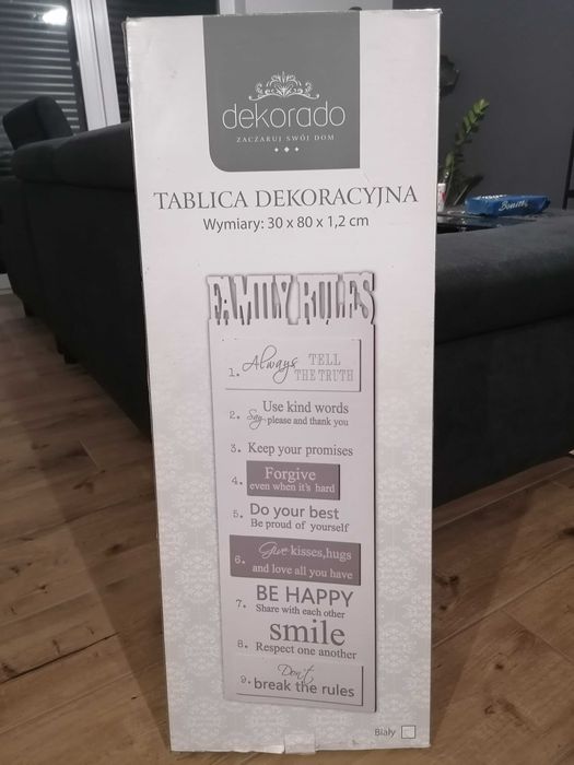 Tablica ozdobna Dekorado Family Rules NOWA ! Idealna na wesele !