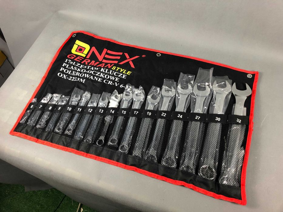 KLUCZE ONEX Płasko oczkowe ZESTAW 6-32MM 17 ELEM