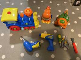Zabawka kreatywna, lokomotywa i smok