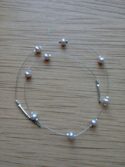 Naszyjnik perły, srebro 925