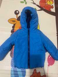 Весенняя Деми курточка на мальчика 6-9 мес., 74 размер на флисе