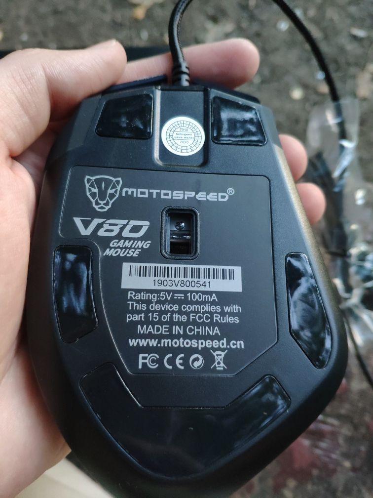 Компьютерная мышь Motospeed V80 игровая с подсветкой RGB