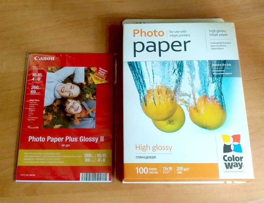 Фото бумага / Photo paper — Color Way / Canon Plus Glossy