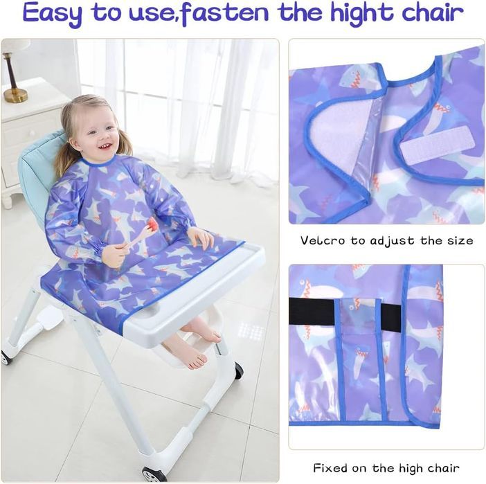 Śliniak dla niemowląt wodoodporny antypoślizgowy regulowany do 3 lat