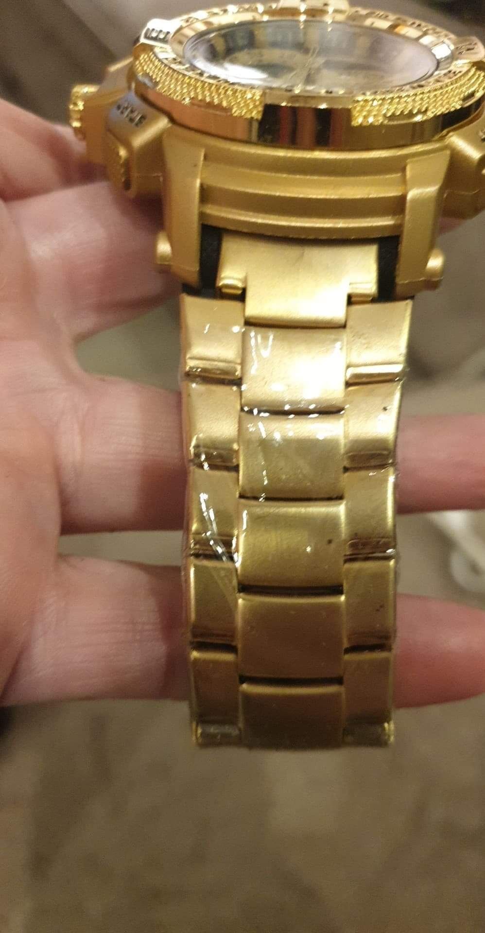 Zegarek męski kwarcowy na bransolecie wyświetlacz analogowo cyfrowy