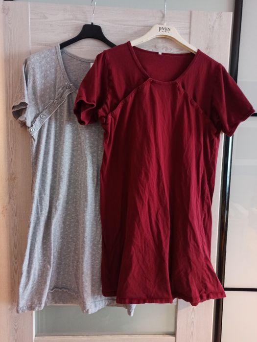 Bawełniane koszule do karmienia L krótki rękaw