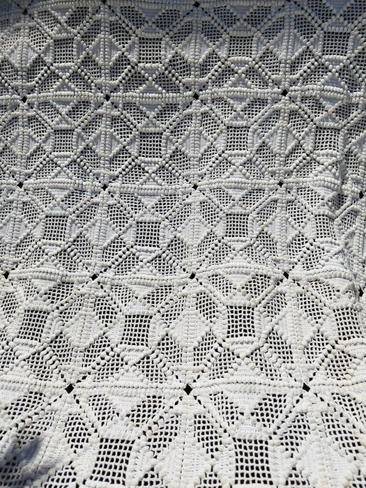 Colcha feita à mão em crochet