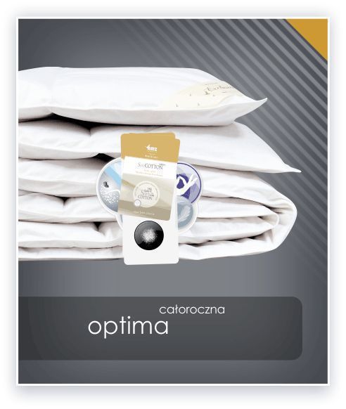 Kołdra AMZ OPTIMA całoroczna, puch 85% 180x200cm Biały