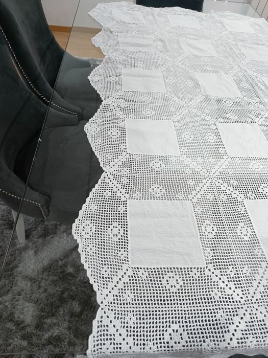 Toalha de mesa em crochet