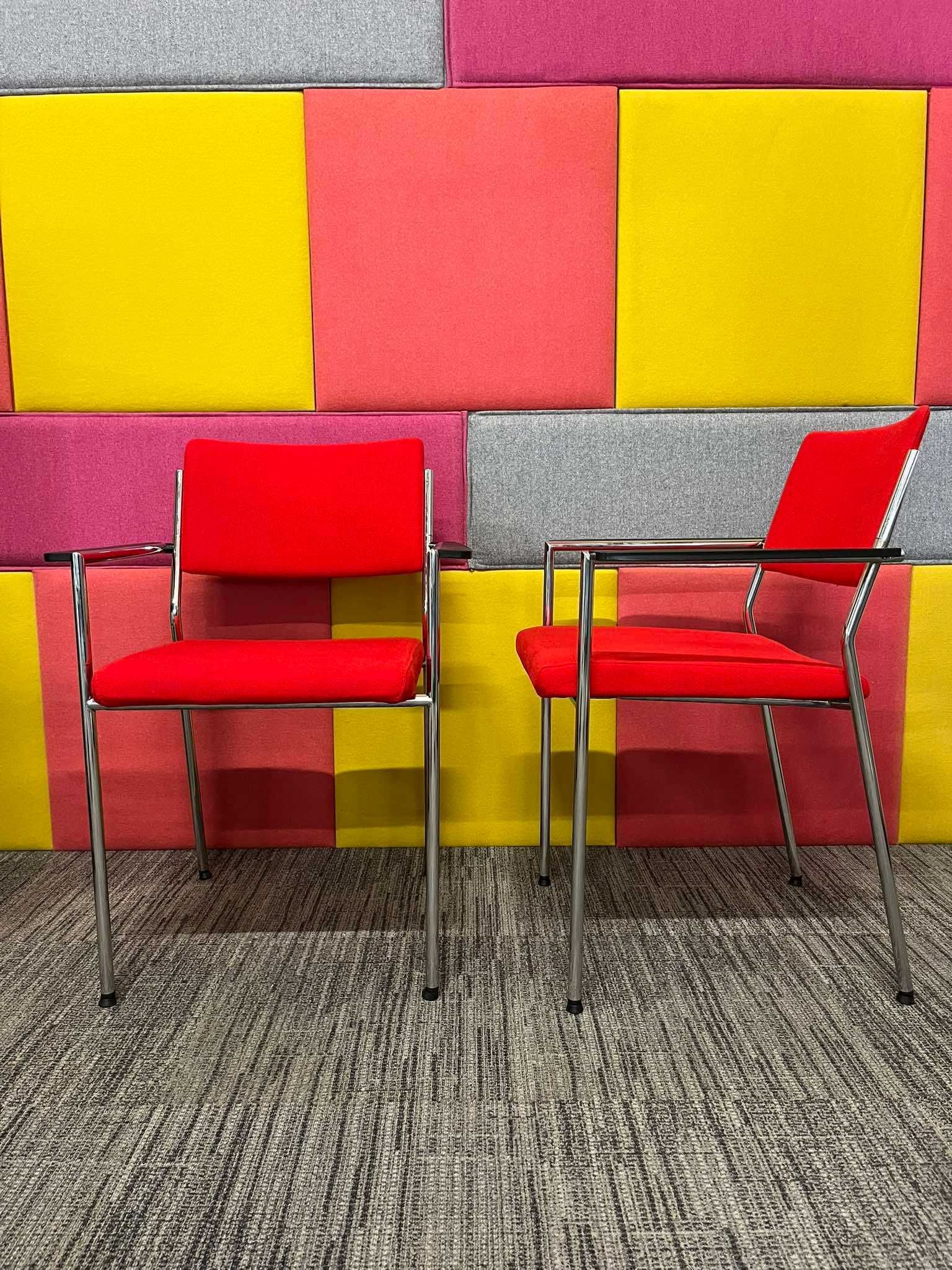DUŻA ILOŚĆ Krzesło fotel konferencyjne biurowe Martela piękne chrom