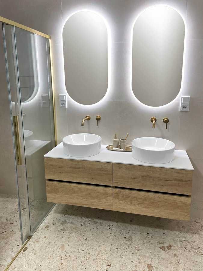 ICONIC bateria umywalkowa podtynkowa, dwuelementowa, złoty mat