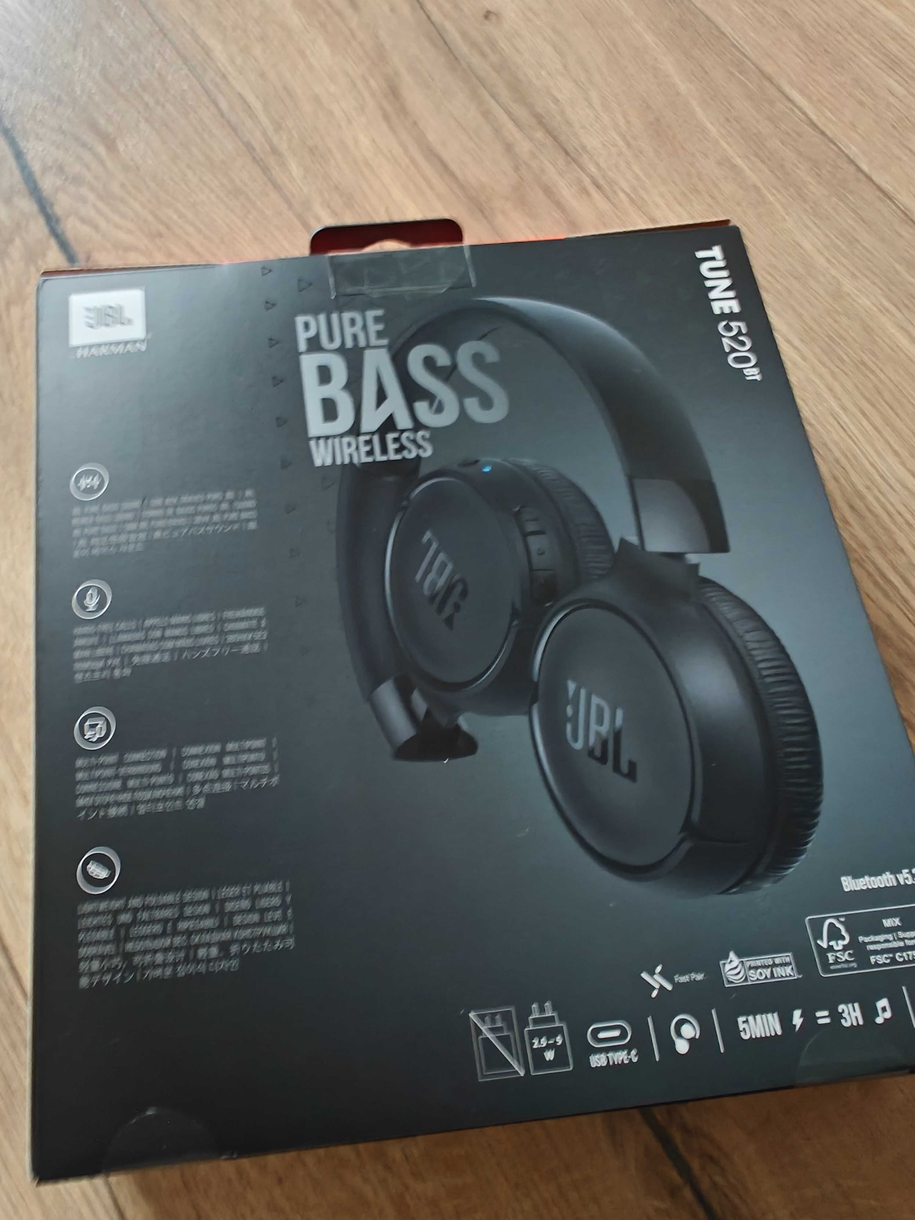 JBL Tune 520BT nowe zapakowane czarne