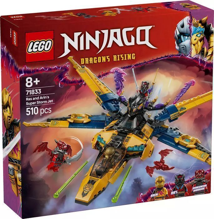 LEGO Ninjago Ras i burzowy superodrzutowiec Arina 71833. LEGO
