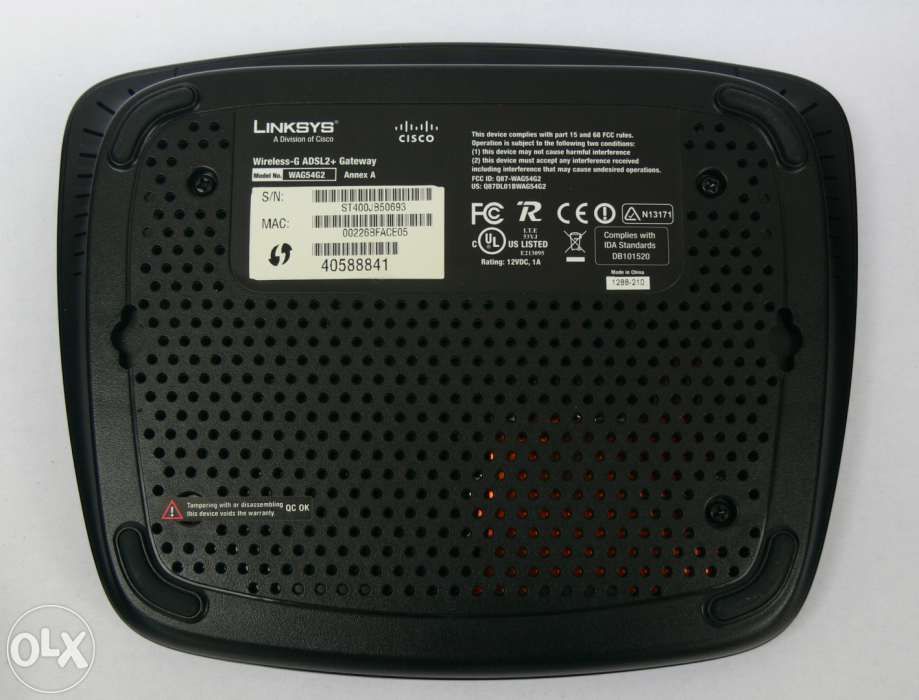 Router Linksys Cisco - WAG54G2 Wi-Fi