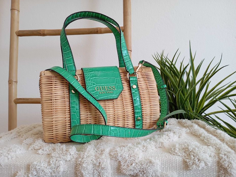 Mala Guess Verde Cesto Croco