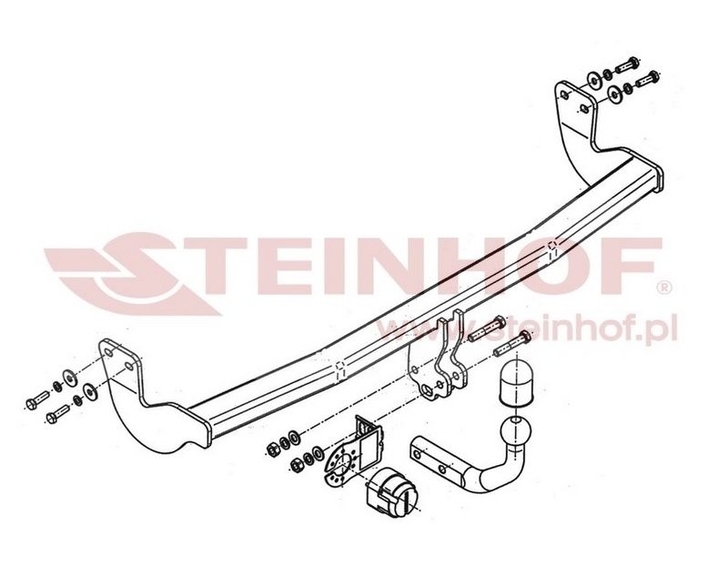 HAK HOLOWNICZY + Moduł 7pin do Citroen C3 II od 2009 do 2016