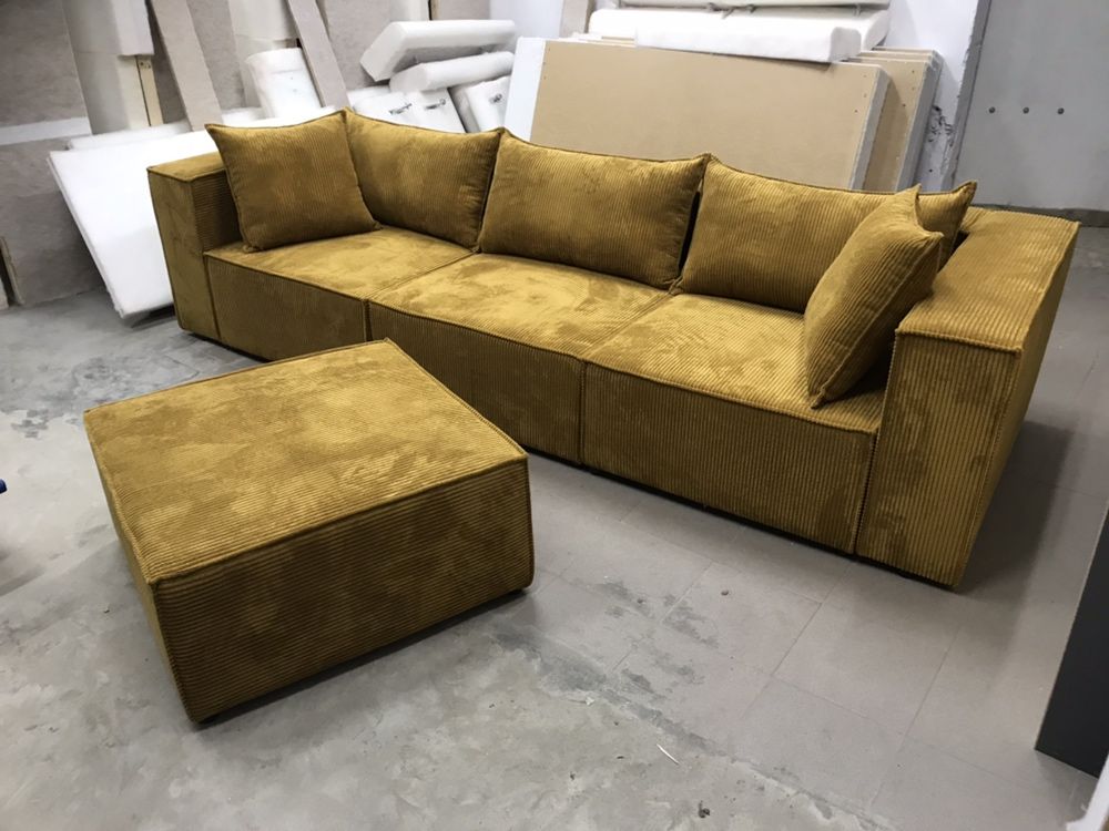 Narożnik sofa modułowa DARMOWA DOSTAWA kolor musztardowy dużo kolorów