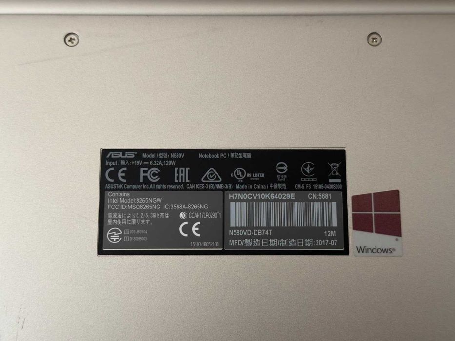 Ігровий Asus X580VD 15.6"FHD IPS ТАЧ/i7-7700HQ/16GB/512M.2/GTX1050 4GB