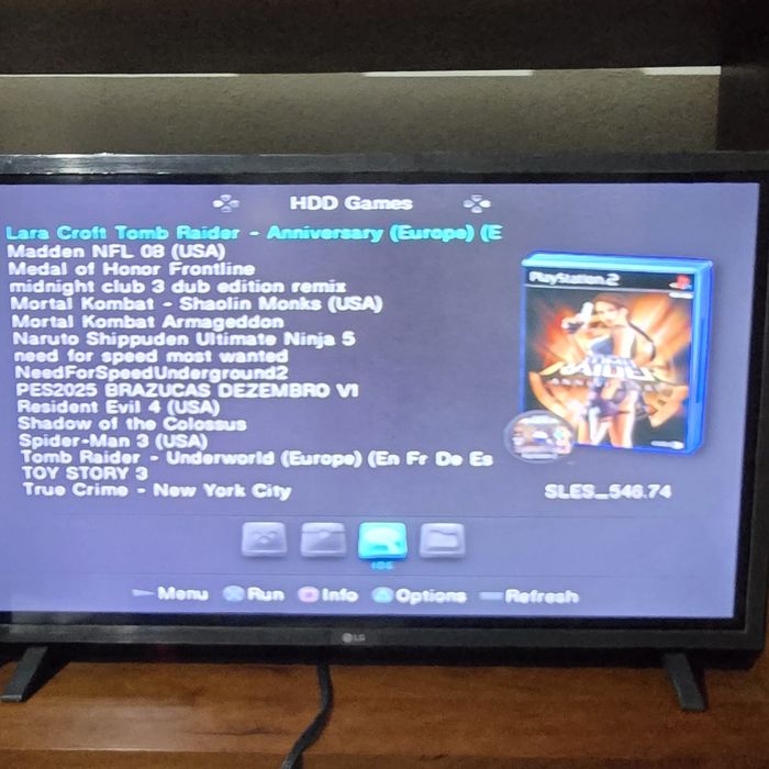 Ps2 fat com hdd 320 gb  Free McBoot