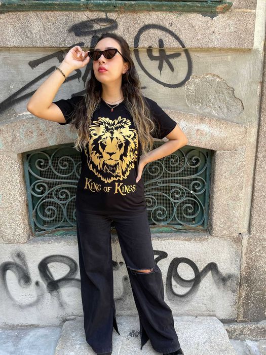 Camiseta Personalizadas Cara de Leão