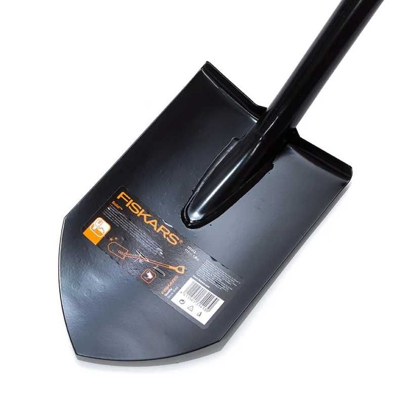 Лопата fiskars штикова Solid 117 см з жовтою ручкою / лопата для сада