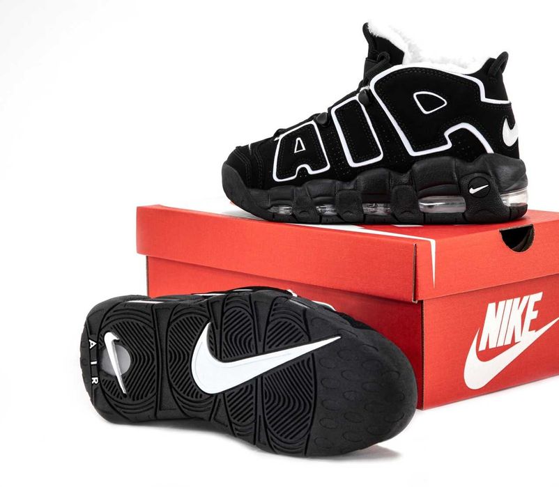 Зимние кроссовки ботинки Nike Air More Uptempo. С МЕХОМ. Унисекс.