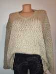 Sweter oversize asymetryczny złota nitka M 38