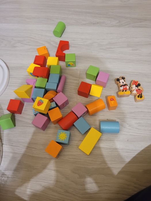 Drewniane klocki myszka miki