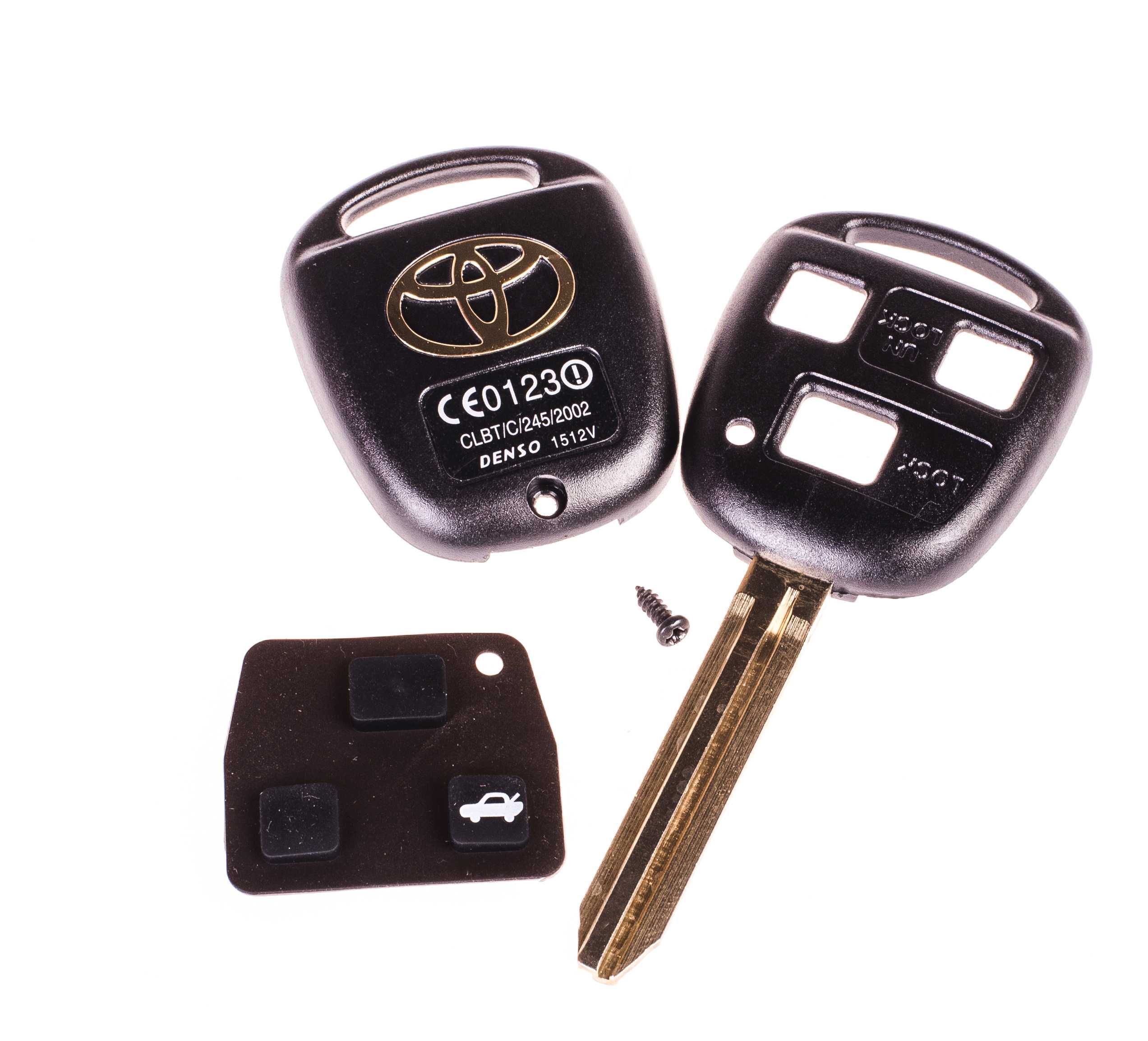 TOYOTA Avensis Yaris COROLLA RAV4 Aygo Kluczyk Pilot Obudowa LOGO 3p