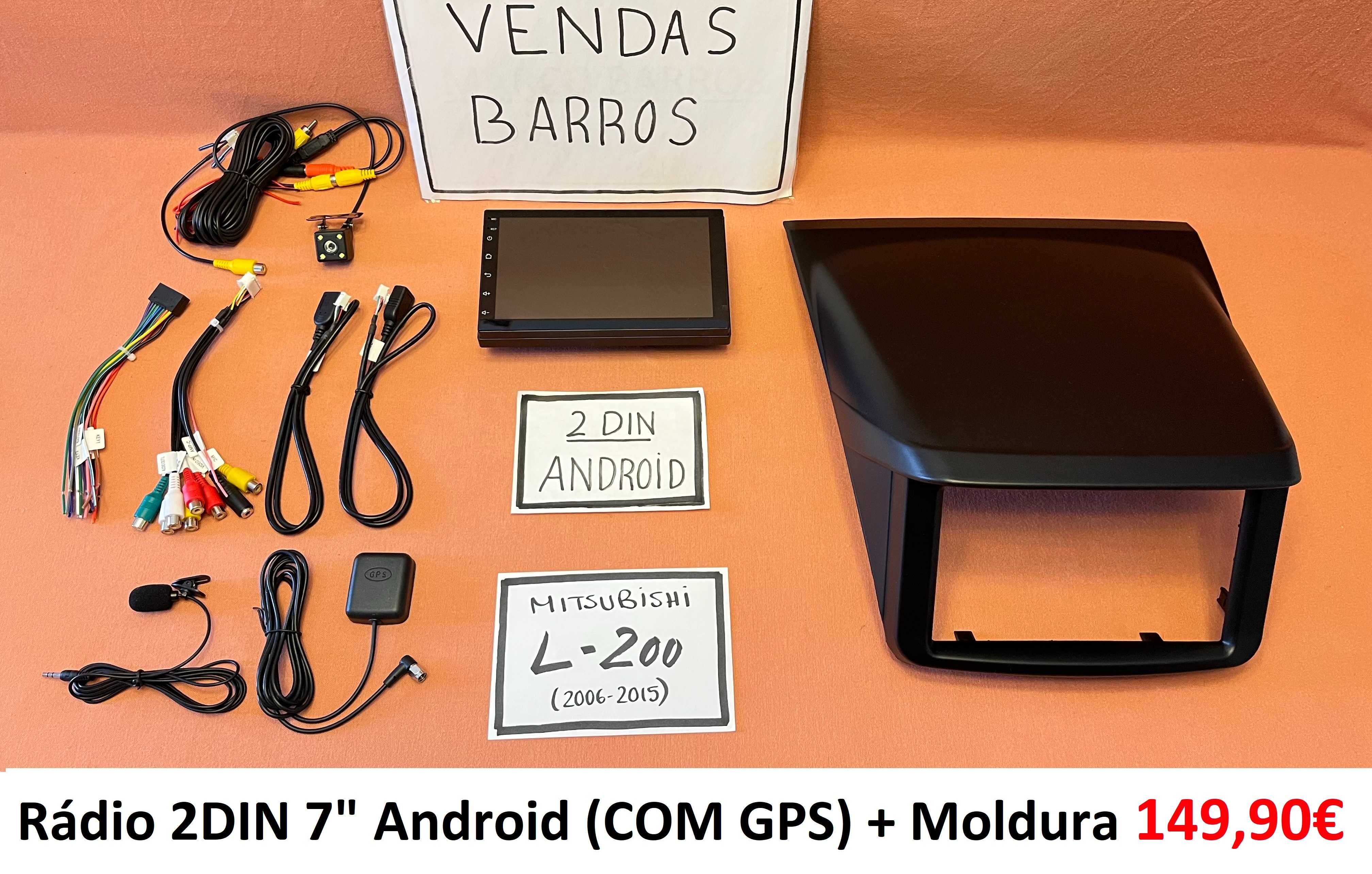 (NOVO) Rádio 2DIN • Mitsubishi L200 • [4+32GB] Android • L-200 Strakar