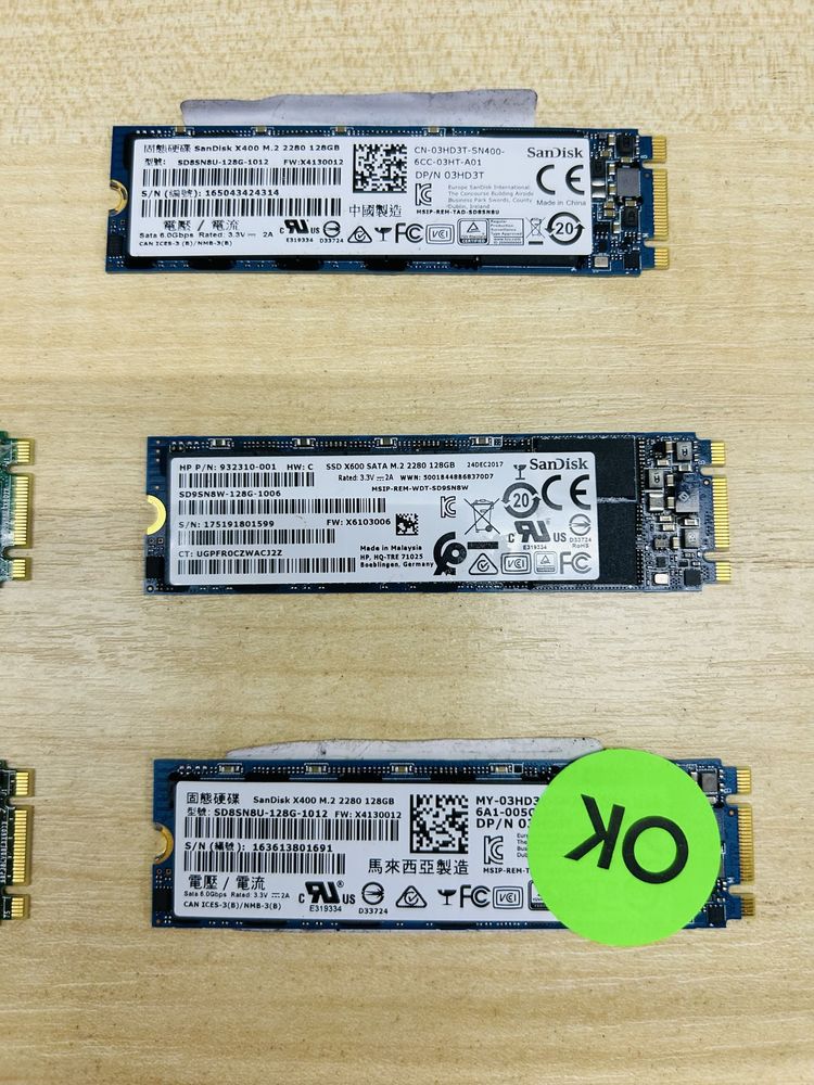 Ssd диск, смд диск M2/SATA/NGFF 128Gb оригінал б/в