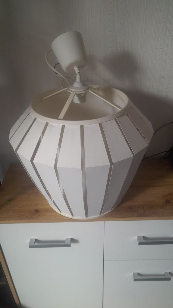 Żyrandol lampa wisząca Ikea biała stan db