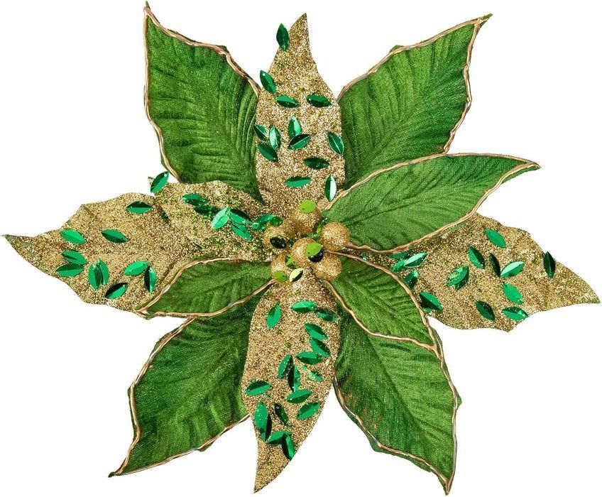 Oirse Zestaw Ozdobnych Kwiatów Zielone 4 sztuki 30 x 54 cm