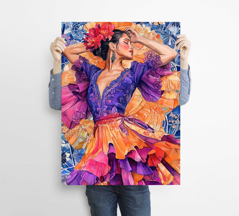 Tancerka Flamenko - grafika na plakacie na A3