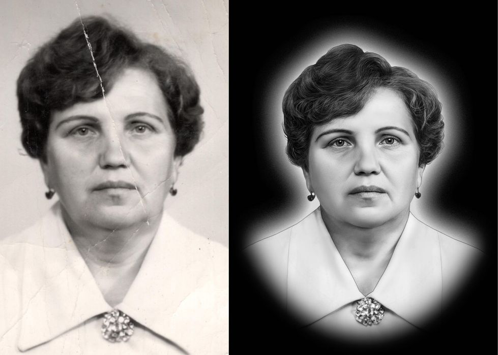Ретуш фото на пам’ятник/Художнє відновлення