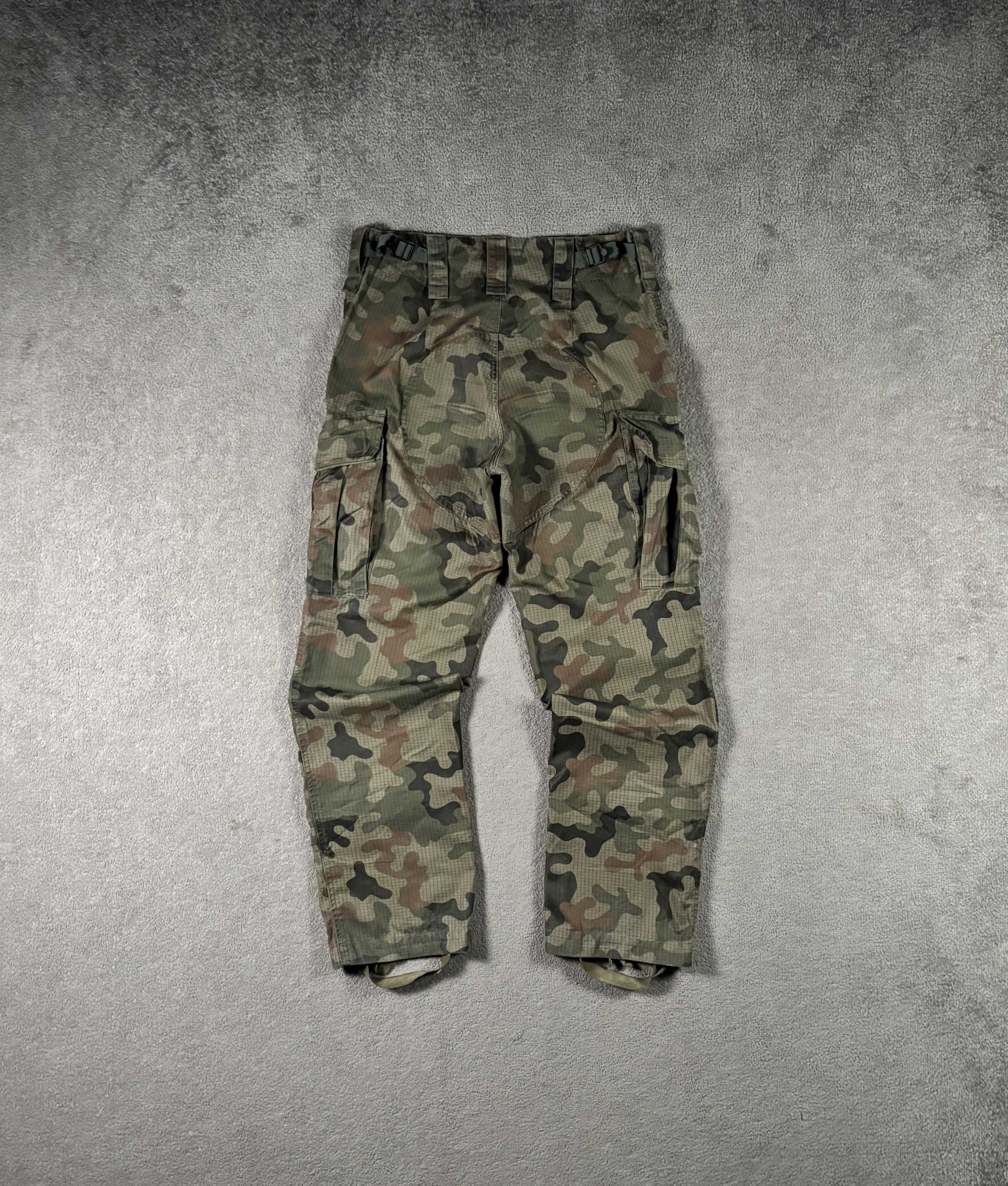 Spodnie Wojskowe Moro Cargo Kieszenie Ściągacze Camo Odporne