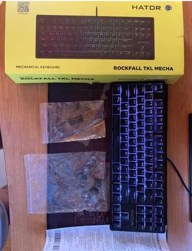 Клавіатура hator rockfall tkl mecha pink