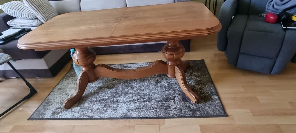 Drewniany ławo - stół