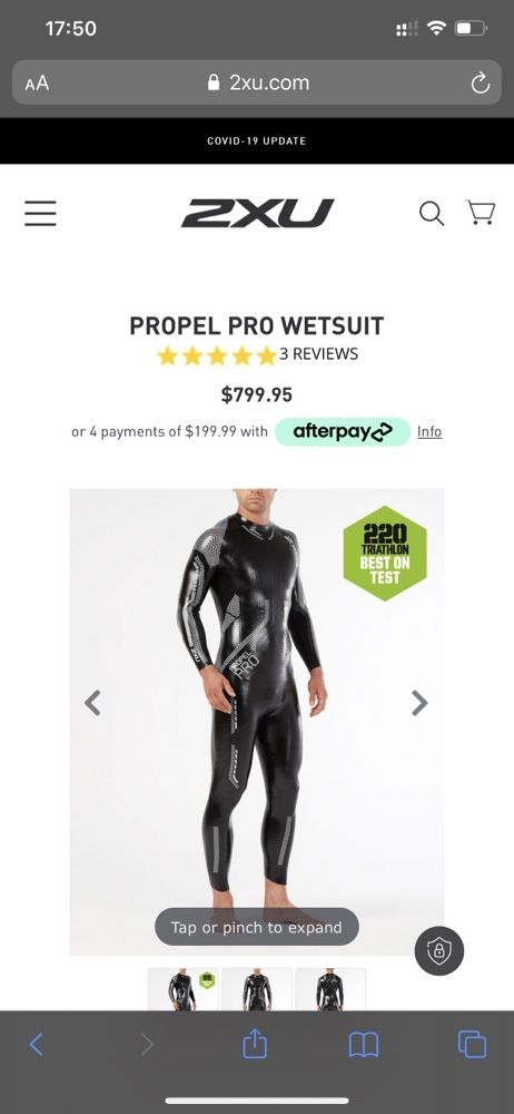 Мужской гидрокостюм 2XU для триатлона серия Propel Pro  Wetsuit